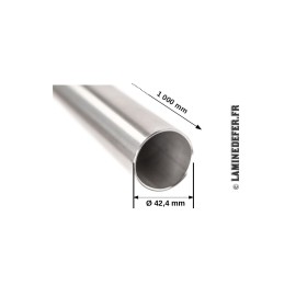 Schéma du tube inox Ø 42.4 mm - 1 mètre