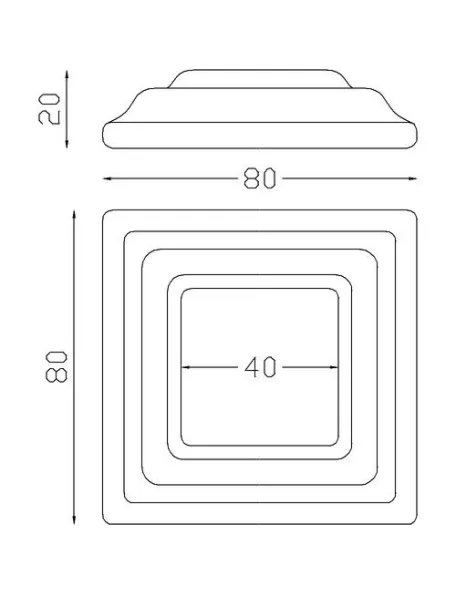 Schéma cache scellement carré réf. 160982