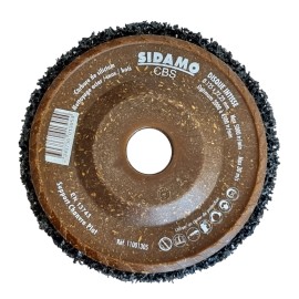 Disque intissé 125x22,23 support chanvre pour nettoyage acier-inox-bois