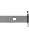 Barre métallique plate perforée trous carrés 14 mm pour rambarde fer forgé - ref. 17042