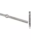 Profil acier carré à 7 trous losanges 14 mm pour grille de défense - longueur 1,1mètre
