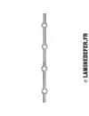 Barre de fixation acier pour grille métallique - 14 trous de 16 mm longueur 2 mètres