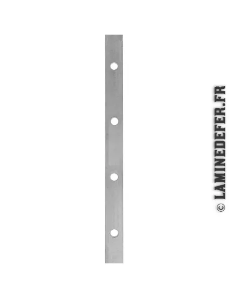 Barre de fer plate percée 3 trous D12 mm longueur 50 cm