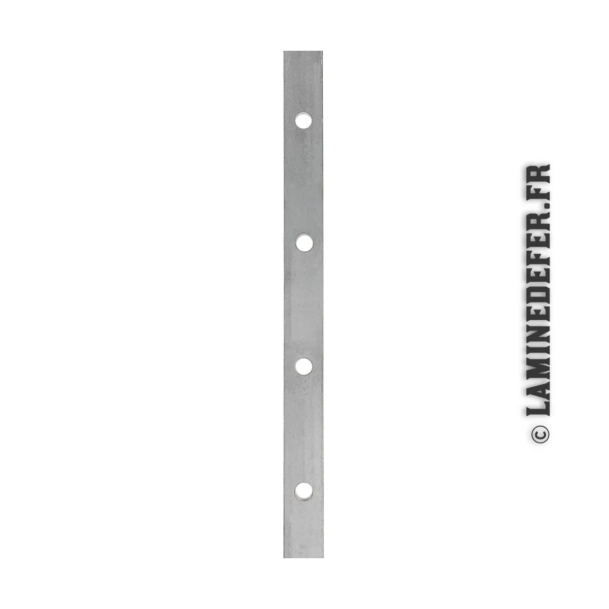 Barre de fer plate percée 3 trous D12 mm longueur 50 cm