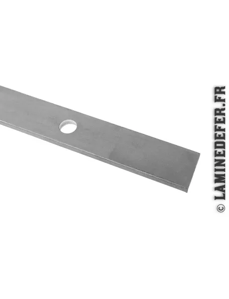 Barre acier plat à 3 trous ronds D12mm longueur 500mm