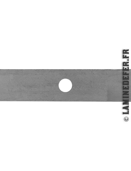 Fer plat percé 30x8mm 3 trous ronds pour barreaux 12mm - longueur 500mm