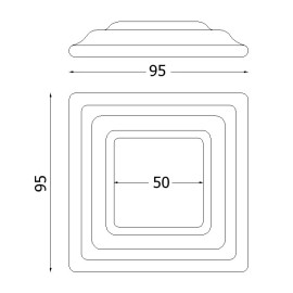 Schéma cache scellement pour carré 50x50 SF SF160983