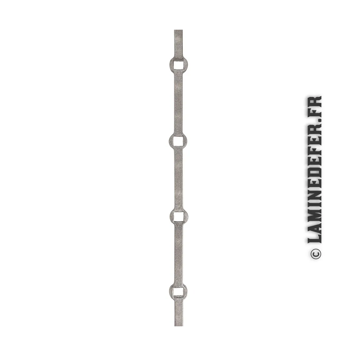 Acier carré plein à trous de 14 mm pour grille métallique