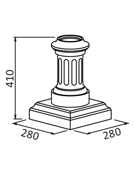 Base pour colonne en alu D100 mm - SF063131