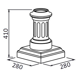 Base pour colonne en alu D100 mm - SF063131