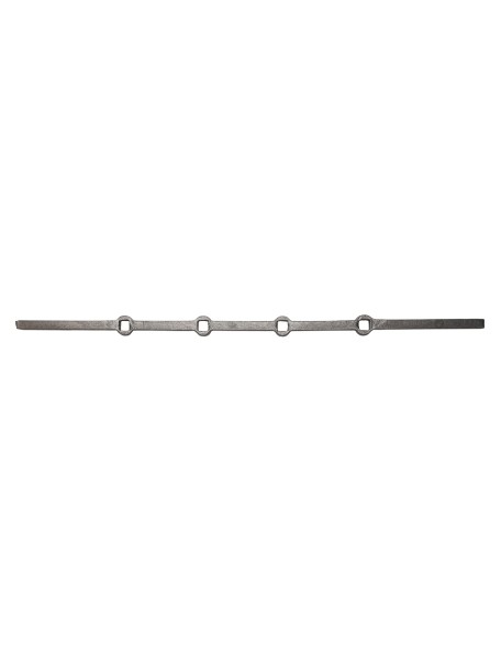 Barre métallique à 4 trous renflés pour carré 14 mm