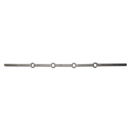 Barre métallique à 4 trous renflés pour carré 14 mm