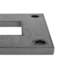 Platine de fixation pour poteau à souder 100 x 100 - trou 45 mm