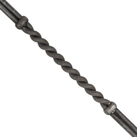 Barreau fer forgé Ø 10 mm - H1000 - torsade centrale SF07131