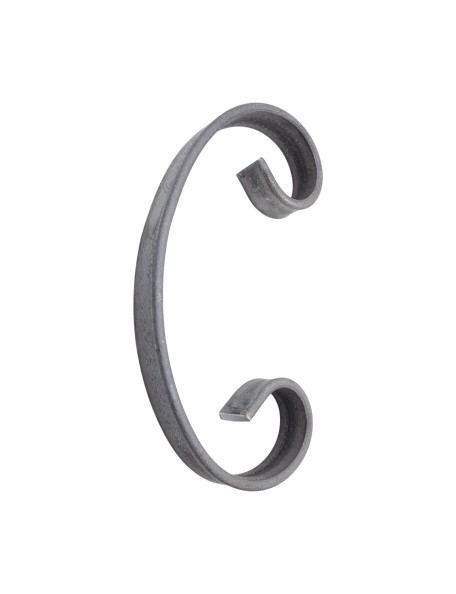 Volute en C fer forgé 140x70 mm en plat de 16x4 mm