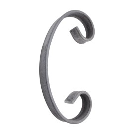 Volute en C fer forgé 140x70 mm en plat de 16x4 mm