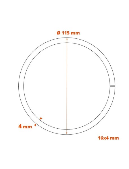 Schéma Cercle en acier Ø 115 mm SF141614