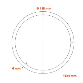 Schéma Cercle en acier Ø 115 mm SF141614