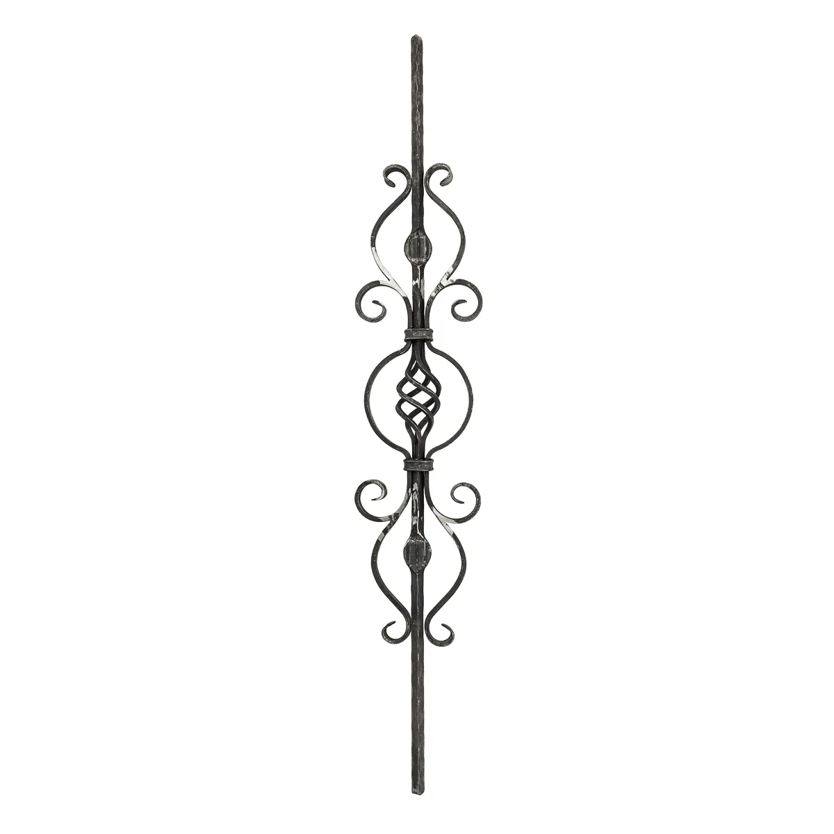 Barreau acier martelé carré 12 mm - H 95 cm - SF07081