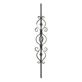 Barreau acier martelé carré 12 mm - H 95 cm - SF07081