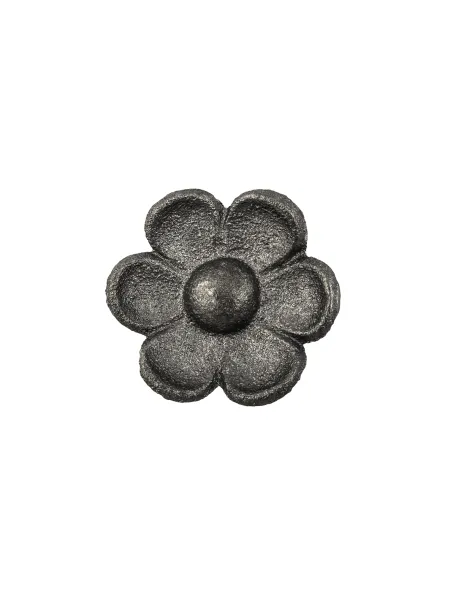 Fleur acier fonte décorative D55 mm