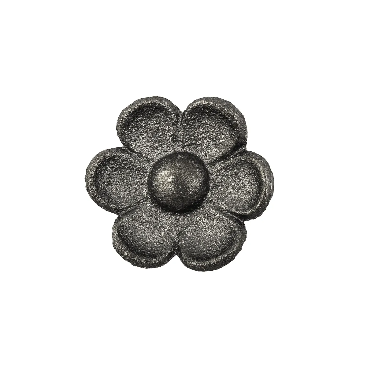 Fleur acier fonte décorative D55 mm