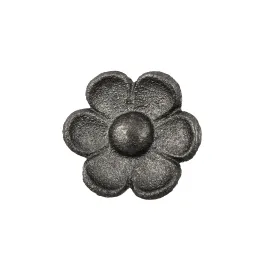 Fleur acier fonte décorative D55 mm
