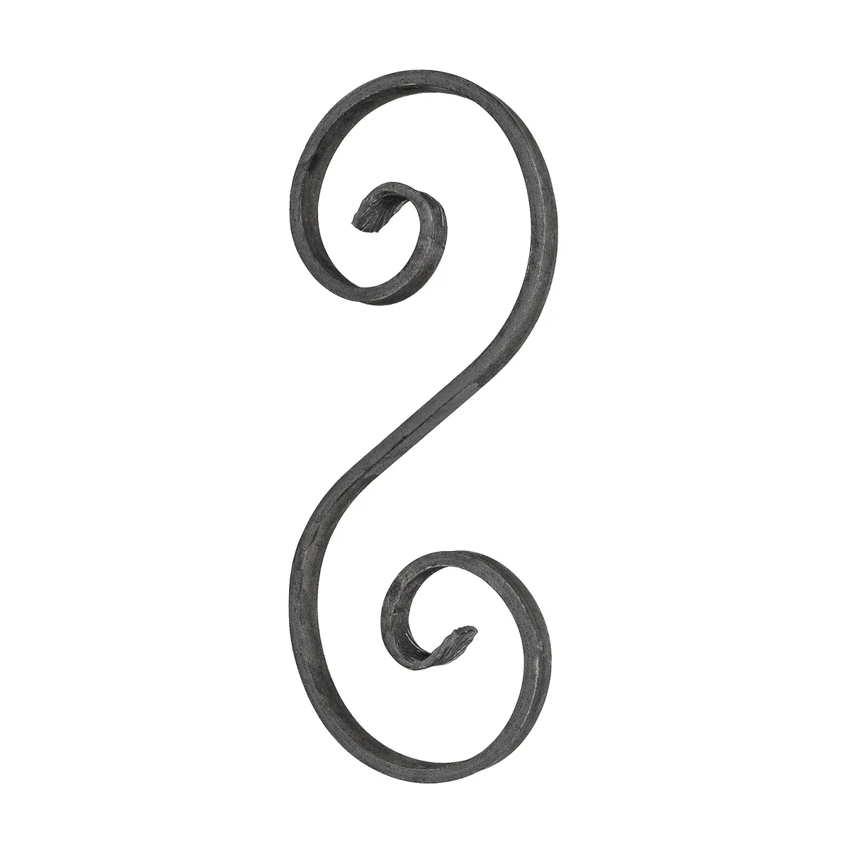 Volutes fer forgé 280 x 115 mm en plat de 14 x 6 mm