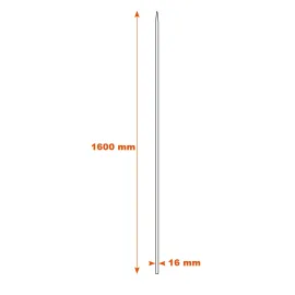 Schéma Barreau Fer de lance H1600 carré 16 10214