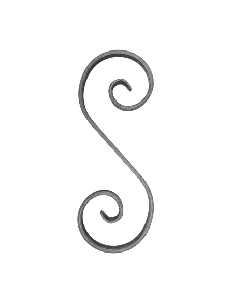 Volute fer forge 310x115 mm - fer plat 14x6 mm - SF11036