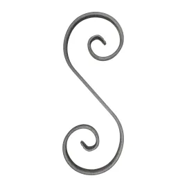 Volute fer forge 310x115 mm - fer plat 14x6 mm - SF11036