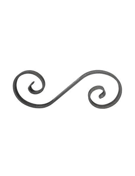 Volutes fer forgé en acier plat 14x6 mm