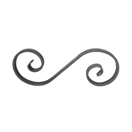Volutes fer forgé en acier plat 14x6 mm