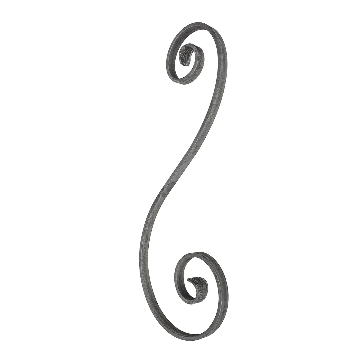 Volutes en acier plat 14x6 mm - en S - Queue de carpe