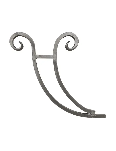 Marquise de porte en fer forgé en carré 20 mm
