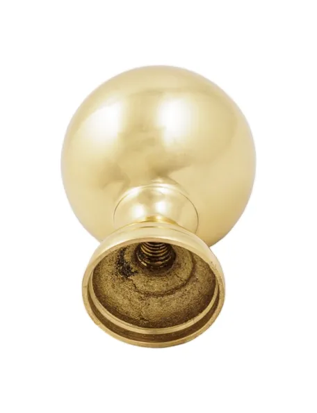 Boule d'ornement lit en laiton à visser h88 x D35 mm