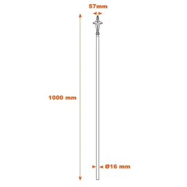 Barreau acier H1000 - 10081