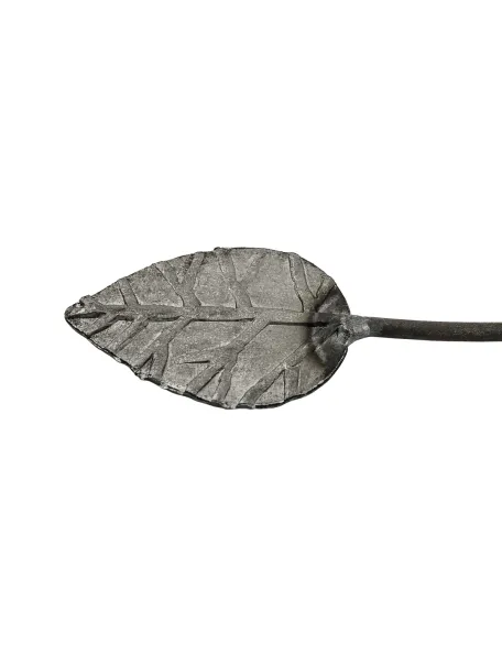 Feuille en fer forgé ép. 2 mm avec tige - 180x30 mm