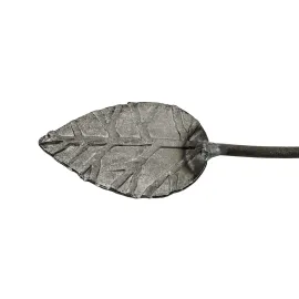 Feuille en fer forgé ép. 2 mm avec tige - 180x30 mm