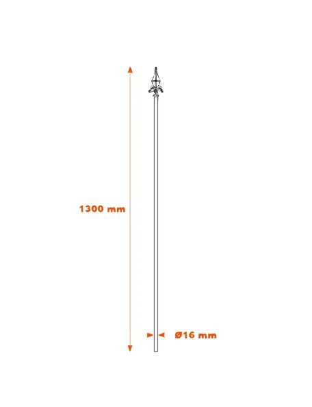 Barreau fer forgé H1300 -10062
