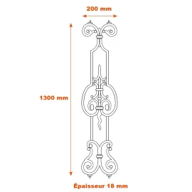 Schéma balustre fonte 860x200