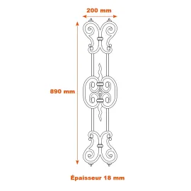 Decoration fonte 200x890