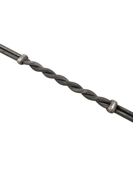 Ronds pleins acier 10 mm torsadés - barreaux en fer forgé