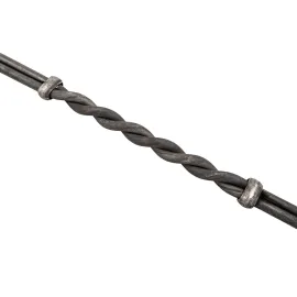 Ronds pleins acier 10 mm torsadés - barreaux en fer forgé