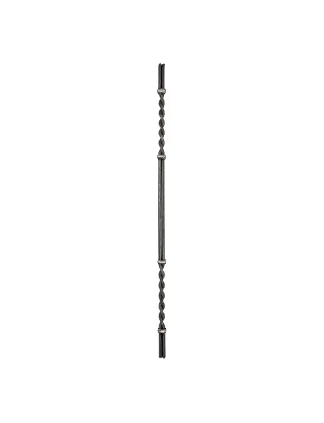 Barreaux fer forgé pour escalier, balcon, clôture - 1 mètre - double torsade