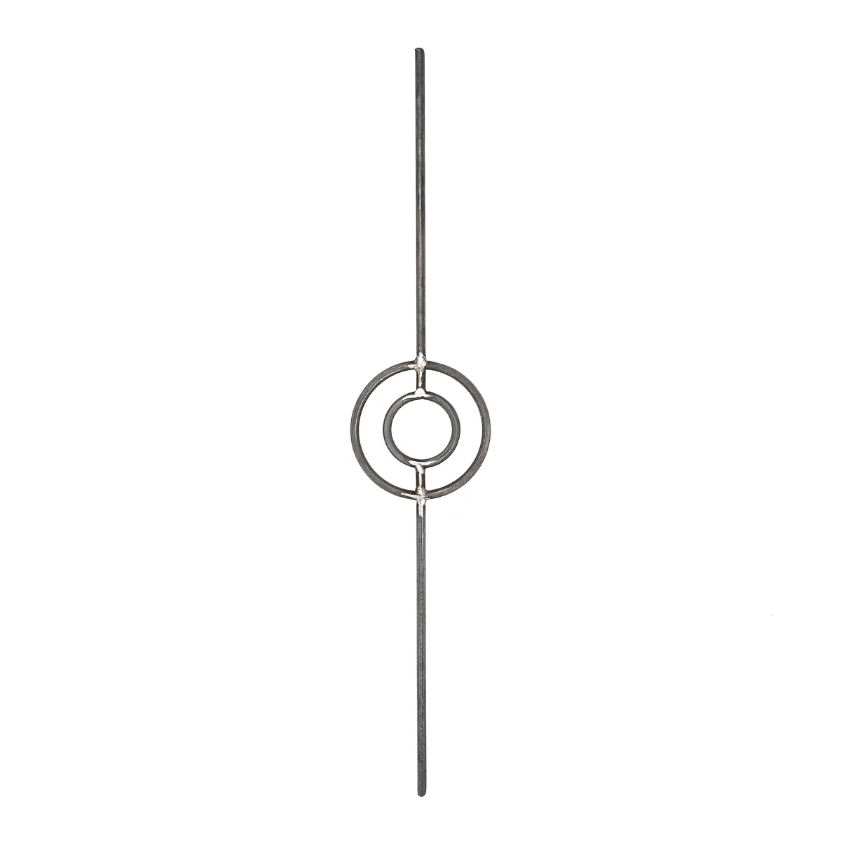 Barreau acier rond 12 mm avec cercle central D180 mm - H950 mm