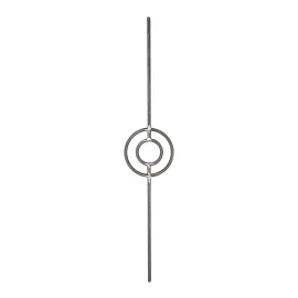 Barreau acier rond 12 mm avec cercle central D180 mm - H950 mm