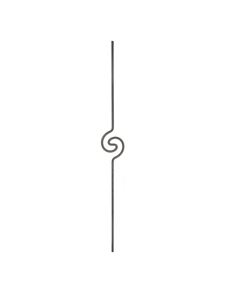 Barreaudage fer forgé escalier et rambarde - spirale en rondin 12 mm