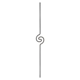 Barreaudage fer forgé escalier et rambarde - spirale en rondin 12 mm