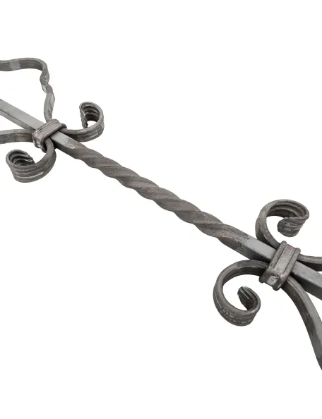 Barreau torsadé carré 12 mm avec volutes fer forgé H 900 mm